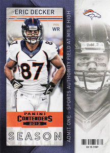2013 Panini Contenders Football Eric Decker #17
