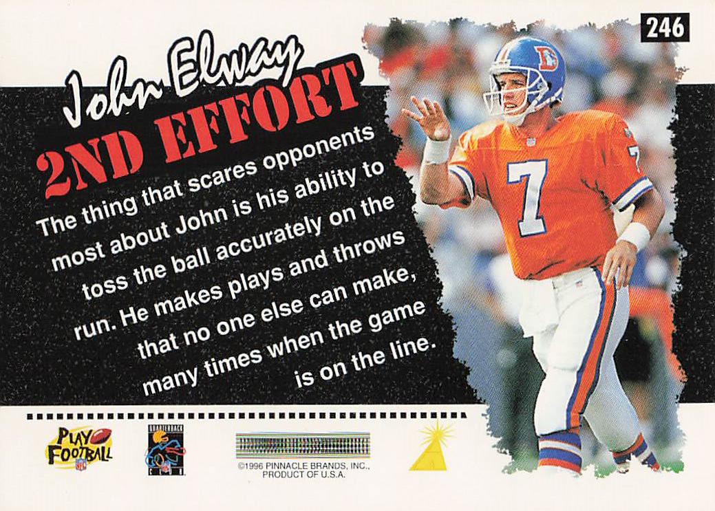 1996 Score Football John Elway #246