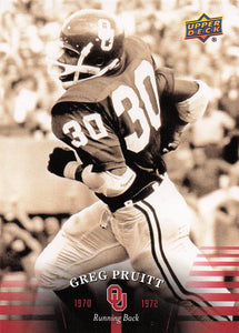 2011 Upper Deck University of Oklahoma Football Greg Pruitt #20