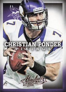 2013 Panini Absolute Football Retail Christian Ponder #55
