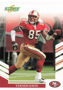 2007 Score Football Vernon Davis #124