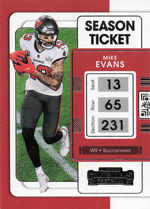 2021 Panini Contenders Football Mike Evans #92