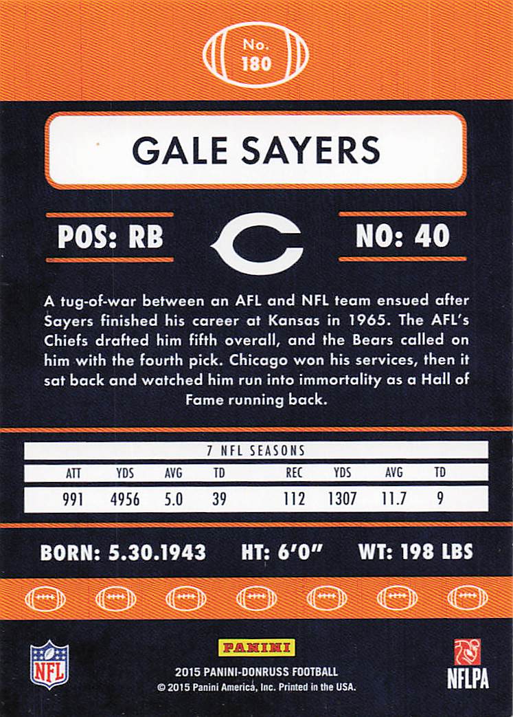 2015 Donruss Football Gale Sayers #180