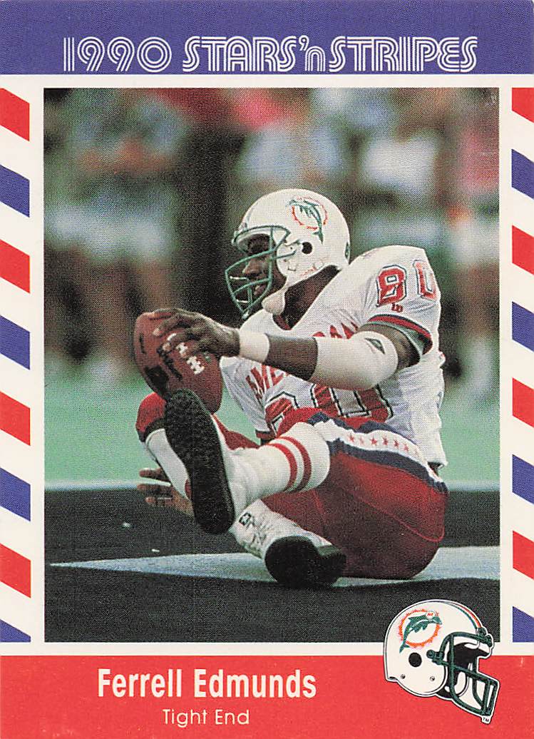 1990 Asher Candy Stars 'n Stripes Football Ferrell Edmunds #31