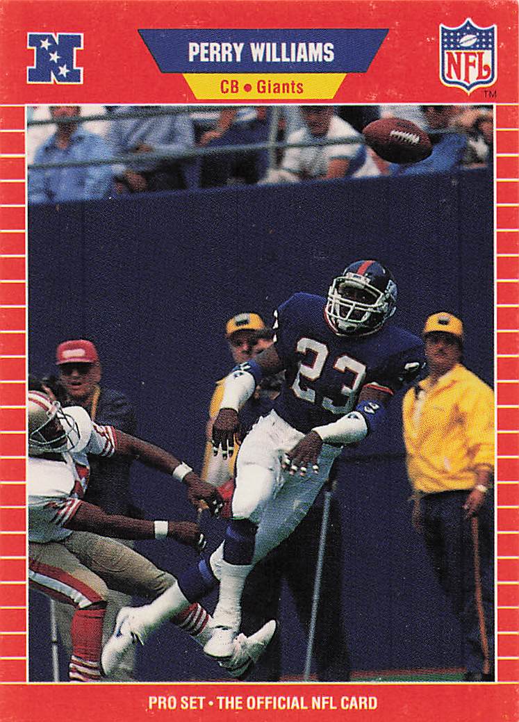 1989 Pro Set Football Perry Williams #472 Rookie