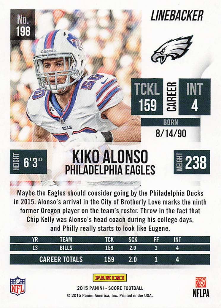 2015 Score Football Kiko Alonso #198