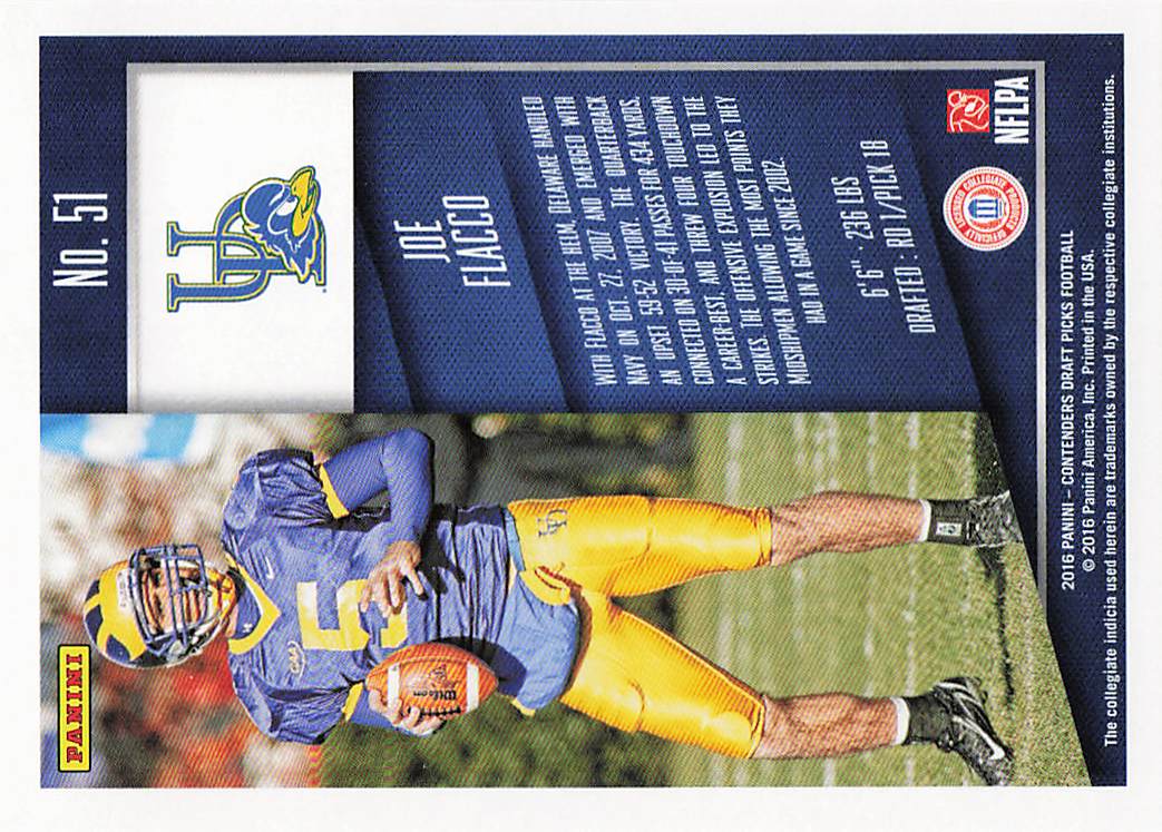 2016 Panini Contenders Draft Picks Football Joe Flacco #51