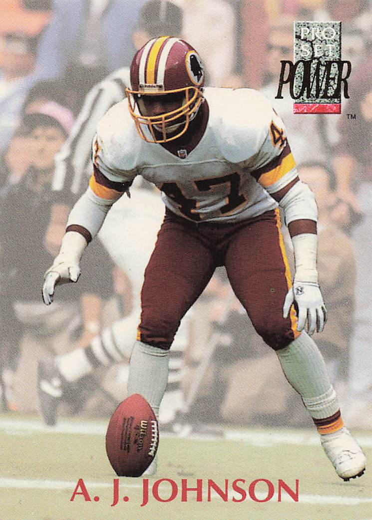 1992 Pro Set Power Football A.J. Johnson #147