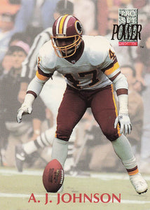 1992 Pro Set Power Football A.J. Johnson #147