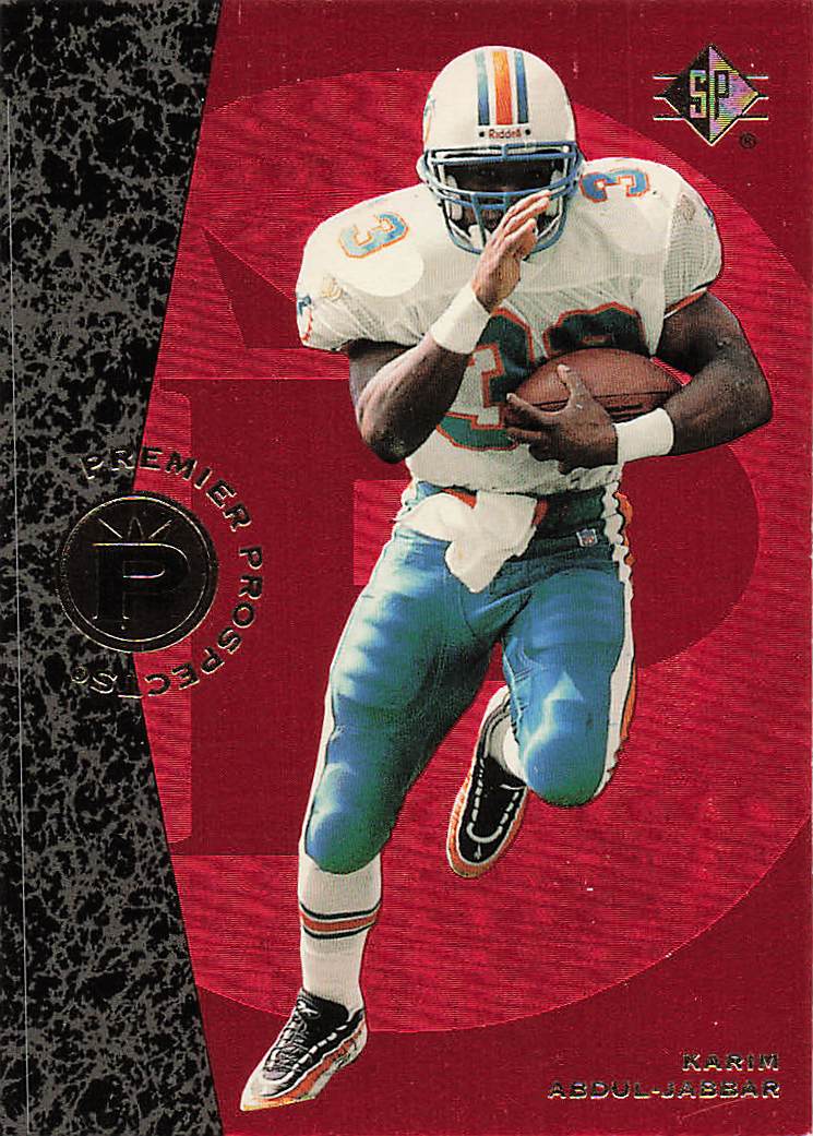 1996 SP Football Karim Abdul-Jabbar #16 Rookie