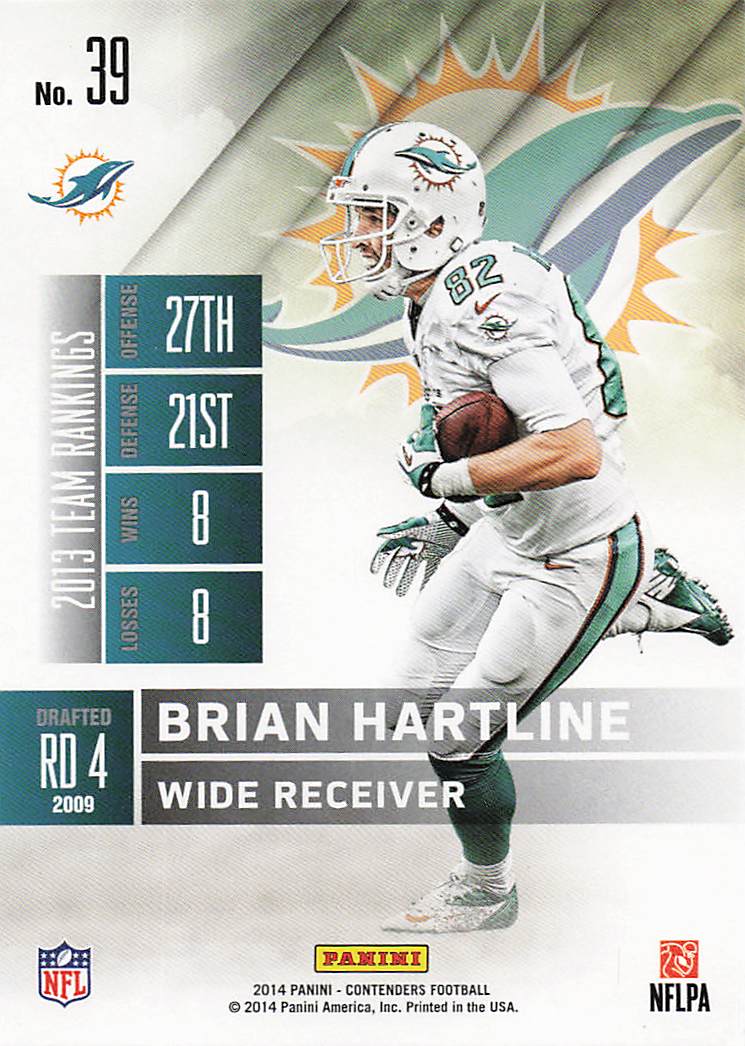 2014 Panini Contenders Football Brian Hartline #39