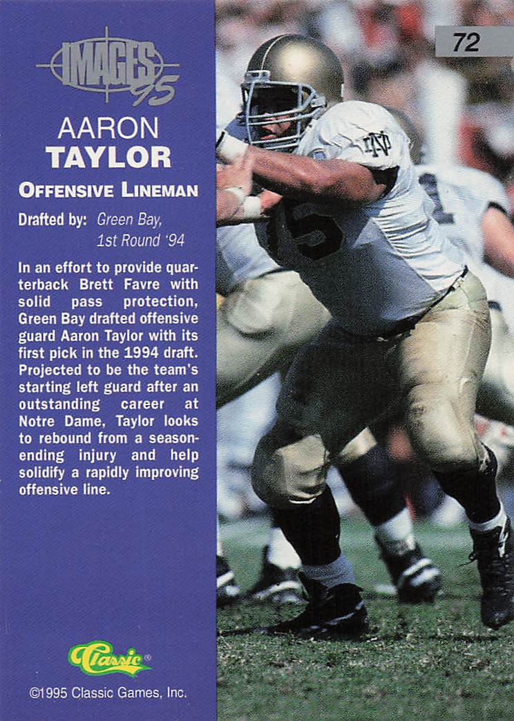 1995 Classic Images Four Sport Multisport Aaron Taylor #72