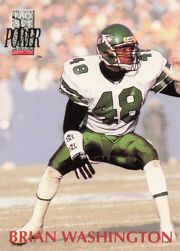 1992 Pro Set Power Football Brian Washington #148