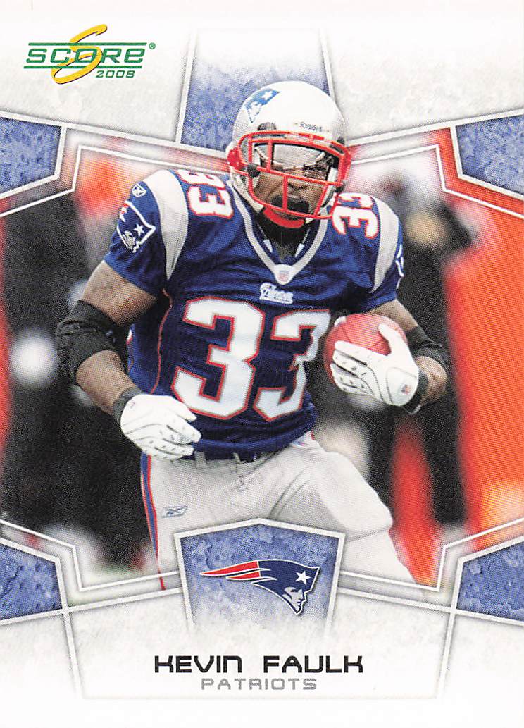 2008 Score Football Scorecard Kevin Faulk #187