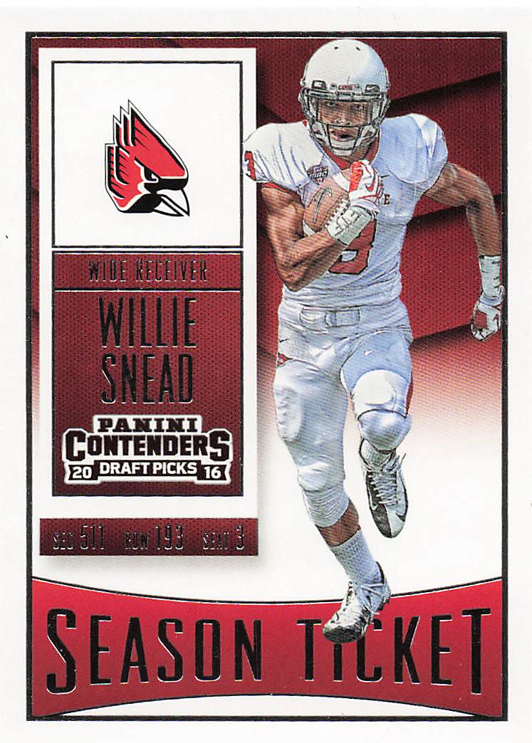 2016 Panini Contenders Draft Picks Football Willie Snead #100