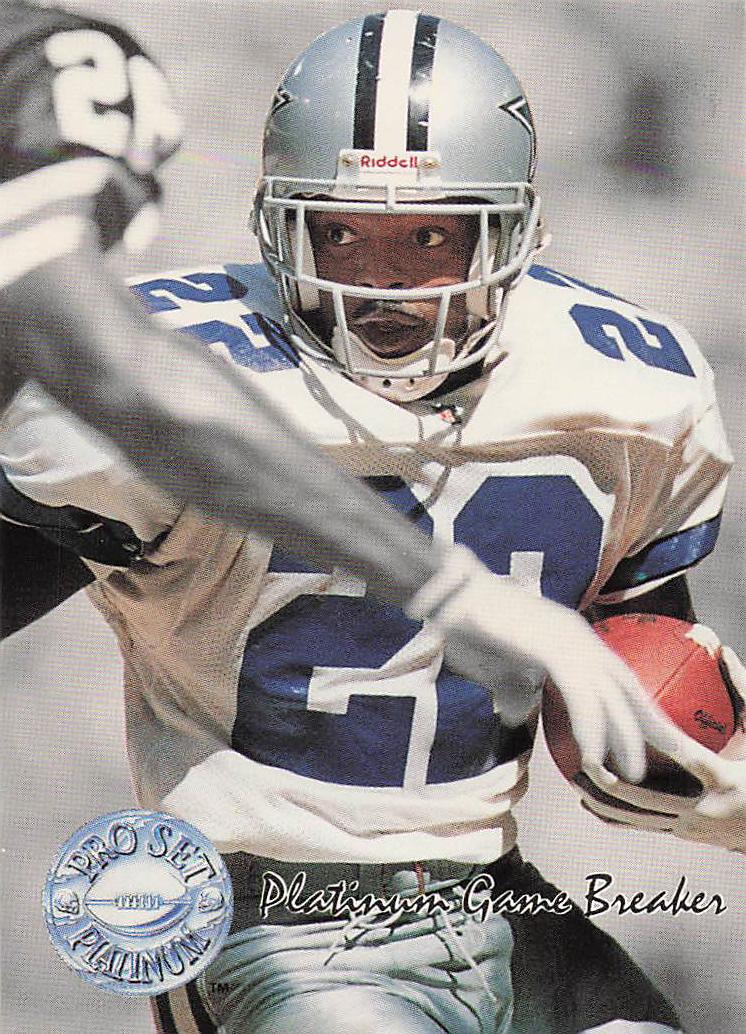 1991 Pro Set Platinum Football Platinum PC Emmitt Smith #PC9