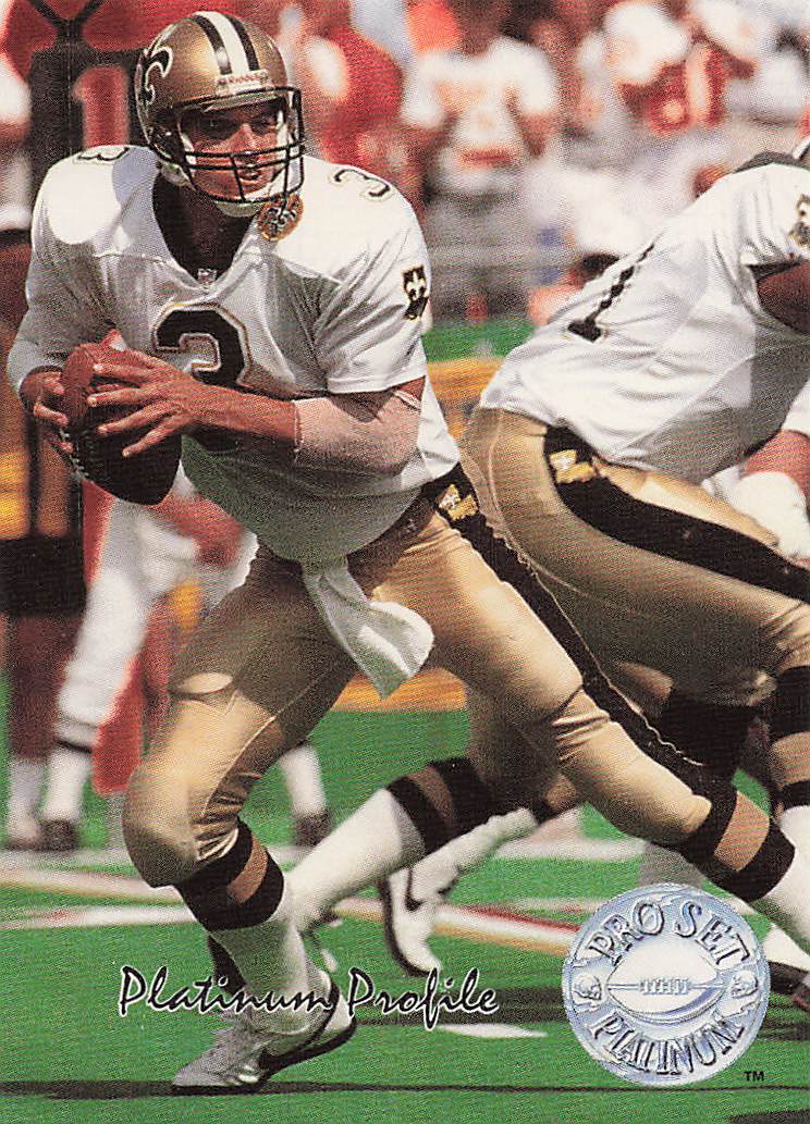 1991 Pro Set Platinum Football Platinum PC Bobby Hebert #PC1