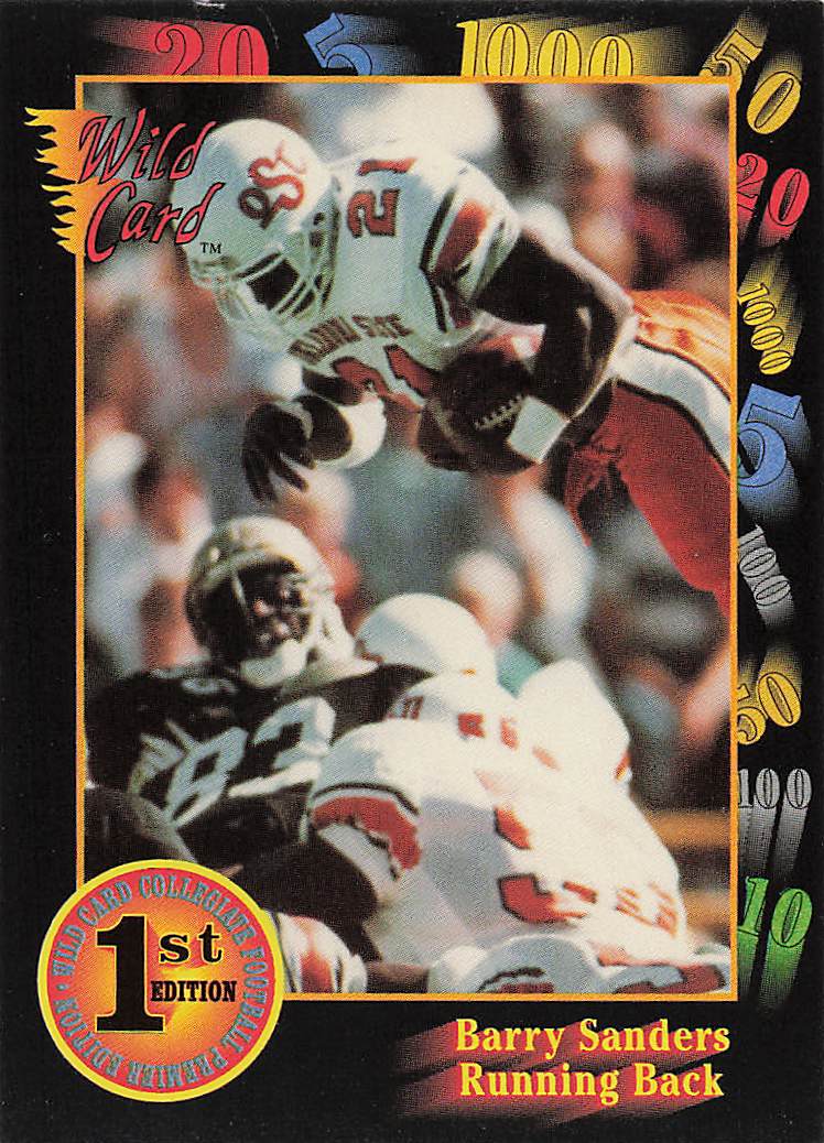 1991 Wild Card Draft Football Barry Sanders #106
