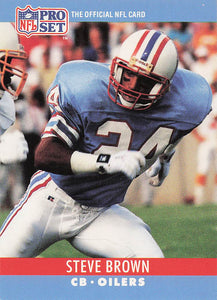 1990 Pro Set Football Steve Brown #117