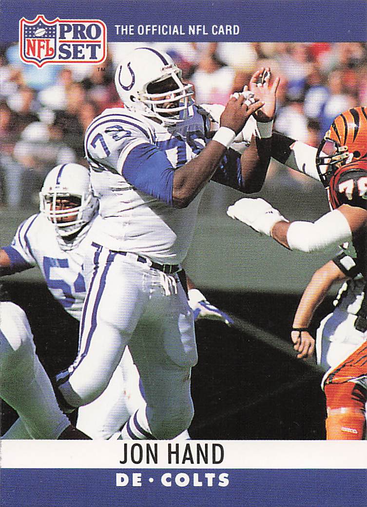 1990 Pro Set Football Jon Hand #132