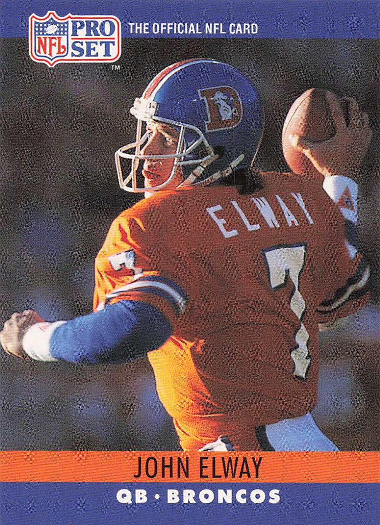 1990 Pro Set Football John Elway #88