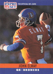 1990 Pro Set Football John Elway #88