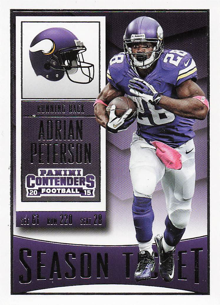 2015 Panini Contenders Football Adrian Peterson #71