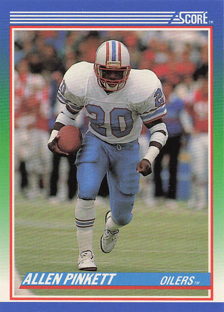 1990 Score Football Allen Pinkett #22