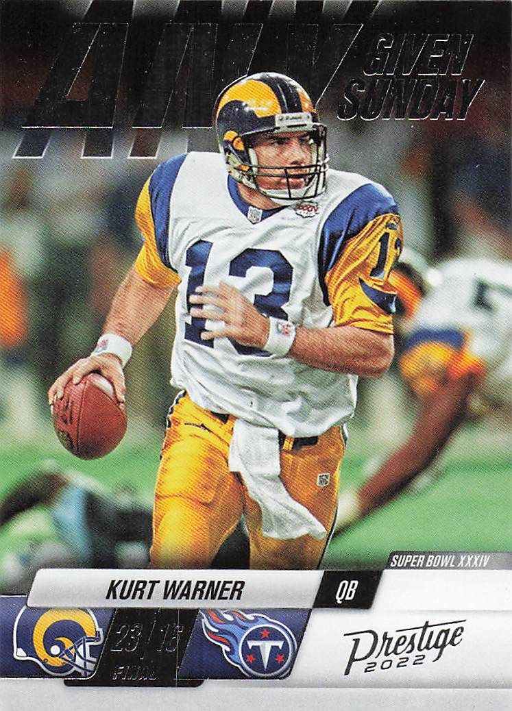 2022 Panini Prestige Football Any Given Sunday Kurt Warner #7