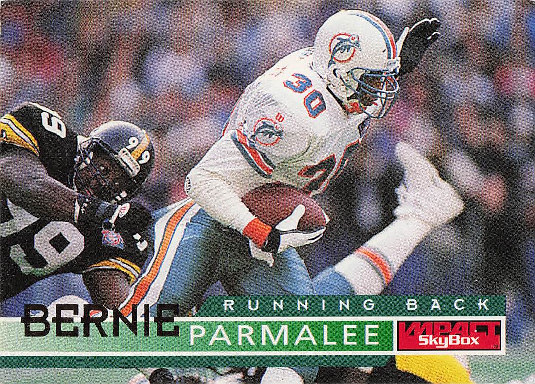 1995 SkyBox Impact Football Bernie Parmalee #86