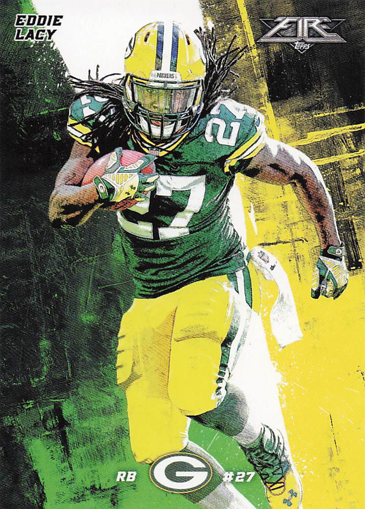 2015 Topps Fire Football Silver Eddie Lacy #46