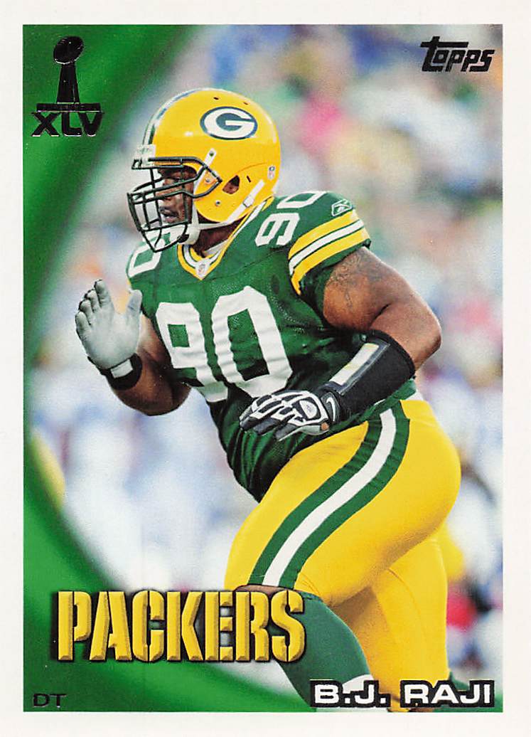 2011 Topps Green Bay Packers Super Bowl XLV Football B.J. Raji #SBXLV-14