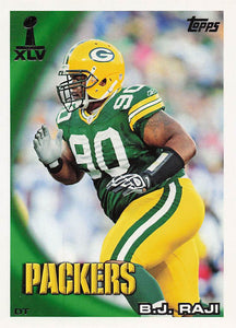 2011 Topps Green Bay Packers Super Bowl XLV Football B.J. Raji #SBXLV-14