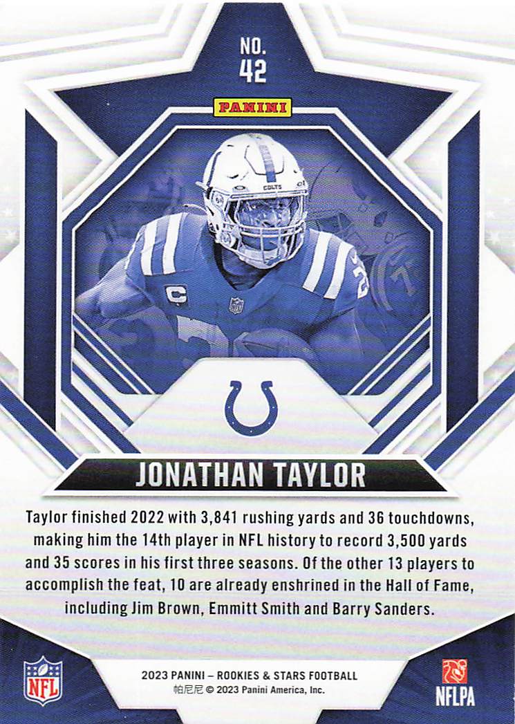 2023 Panini Rookies & Stars Football Jonathan Taylor #42