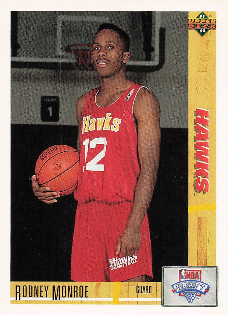 1991-92 Upper Deck Basketball Rodney Monroe #14b Rookie