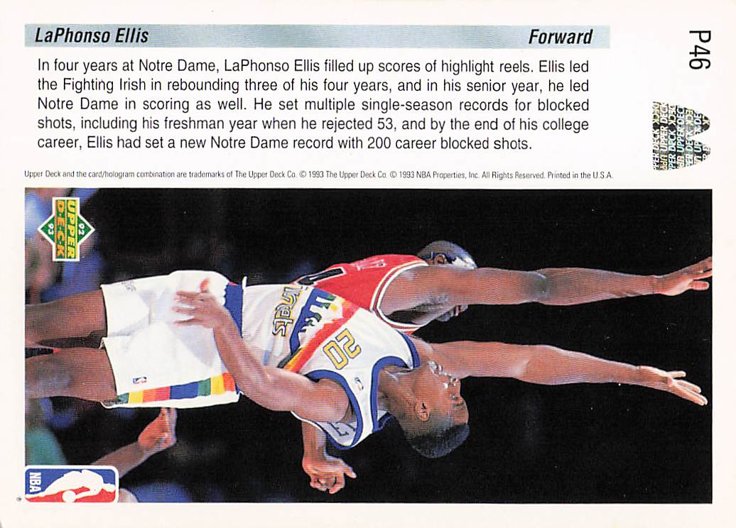 1992-93 Upper Deck McDonald's Basketball LaPhonso Ellis #P46