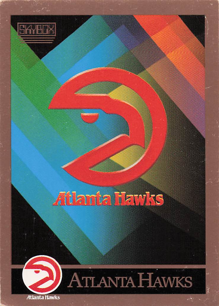 1990-91 SkyBox Basketball Atlanta Hawks Logo/Checklist CL #328