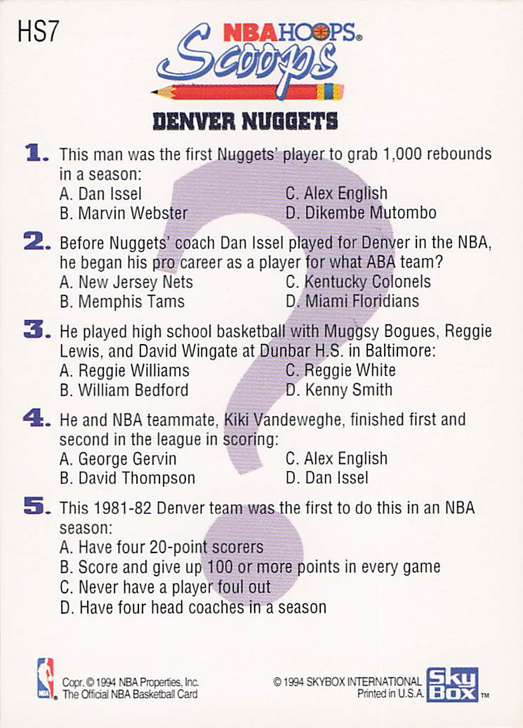 1993-94 Hoops Basketball Scoops Reggie Williams #HS7