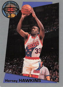 1992-93 Fleer Basketball Sharpshooters Hersey Hawkins #9
