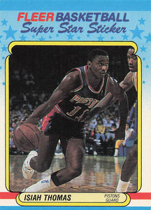 1988-89 Fleer Basketball Stickers Isiah Thomas #10