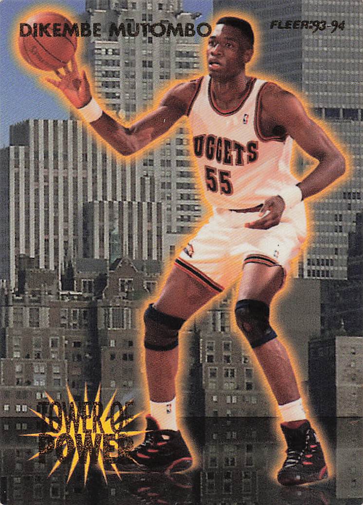1993-94 Fleer Basketball Towers of Power Dikembe Mutombo #18