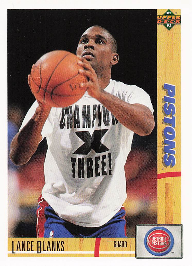 1991-92 Upper Deck Basketball Lance Blanks #108b