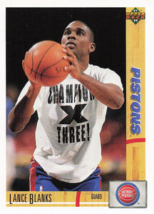 1991-92 Upper Deck Basketball Lance Blanks #108b