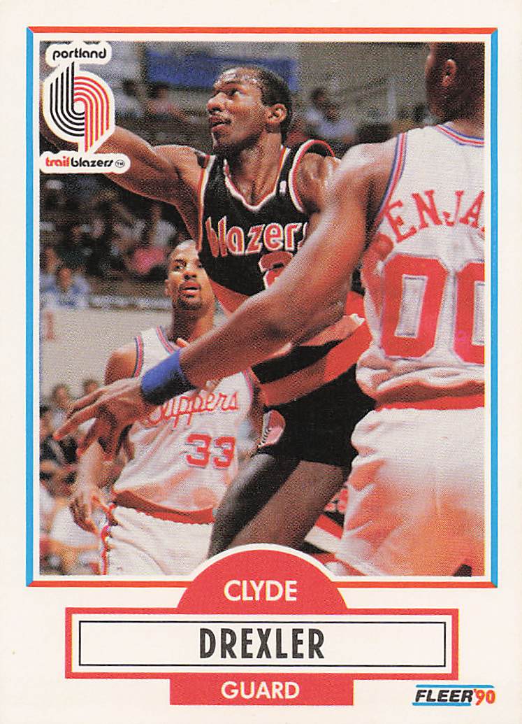 1990-91 Fleer Basketball Clyde Drexler #154