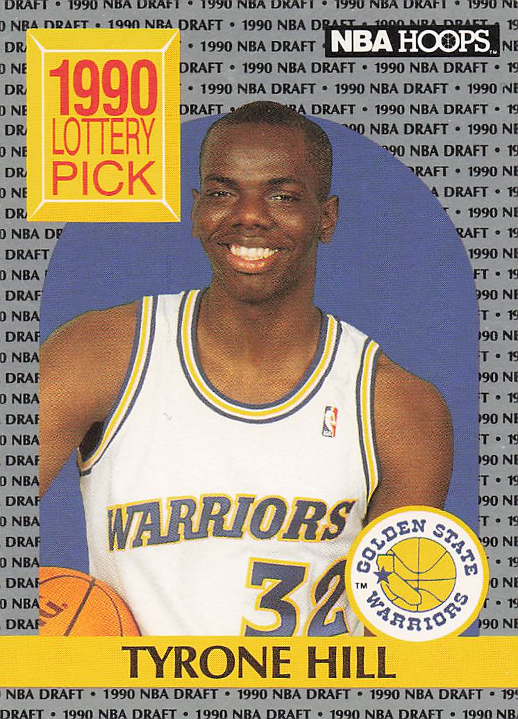 1990-91 Hoops Basketball Tyrone Hill #400 Rookie