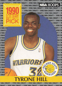 1990-91 Hoops Basketball Tyrone Hill #400 Rookie