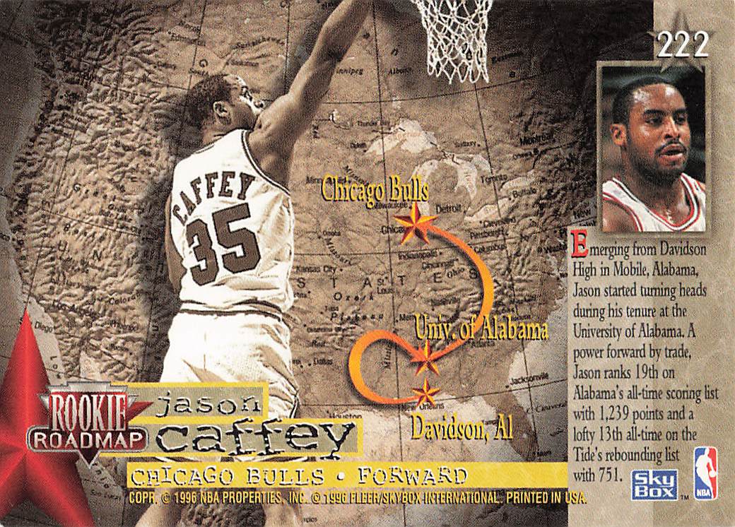 1995-96 SkyBox Premium Basketball Jason Caffey #222 Rookie