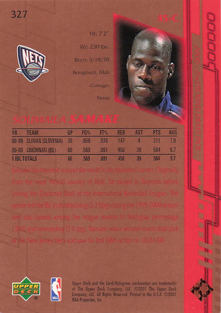 2000-01 Upper Deck Basketball Soumaila Samake #327