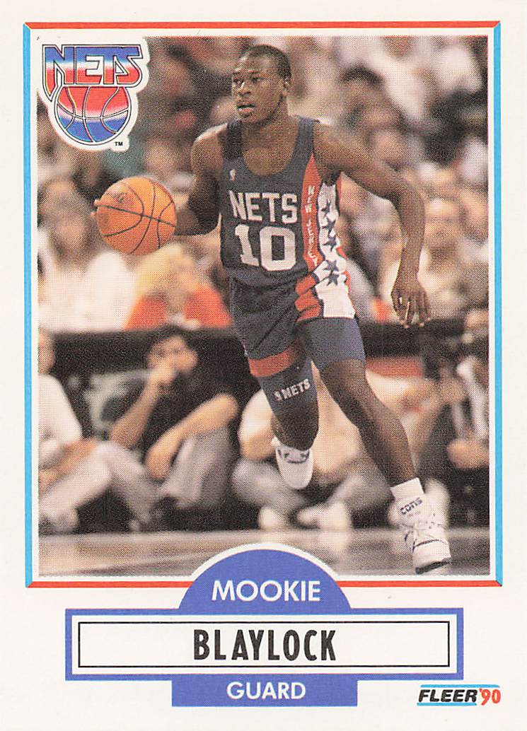 1990-91 Fleer Basketball Mookie Blaylock #117 Rookie