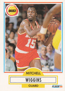 1990-91 Fleer Basketball Mitchell Wiggins #75 Rookie